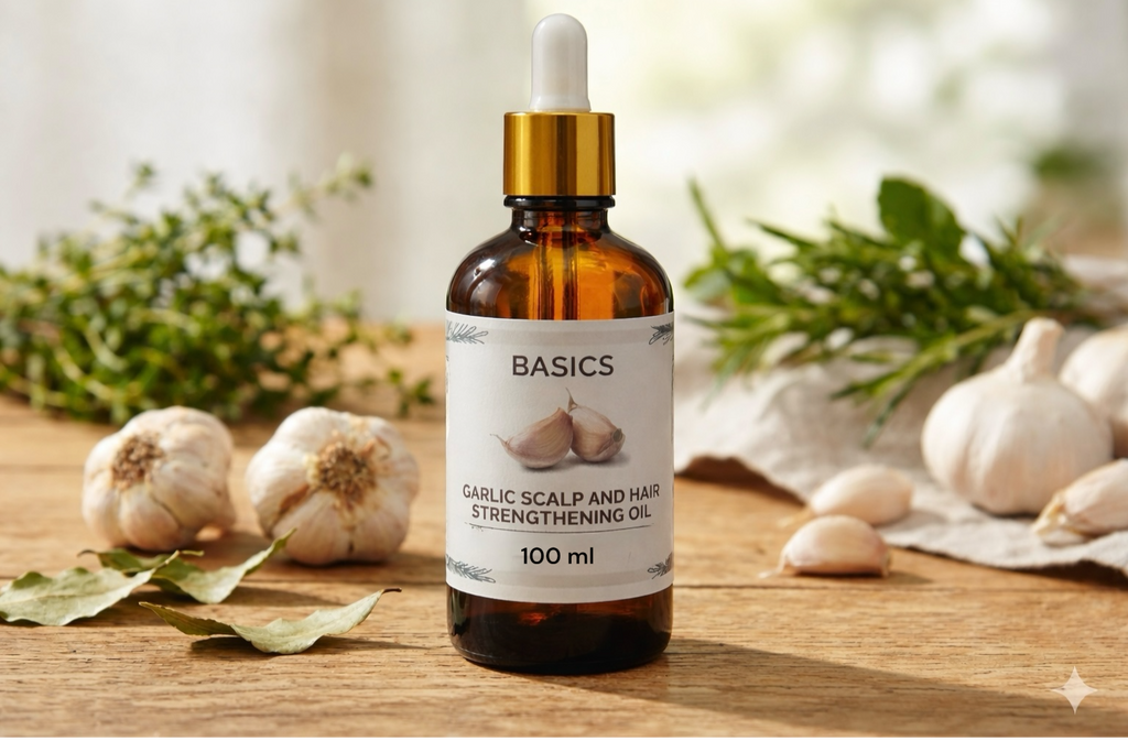 Garlic scalp and hair strengthening oil