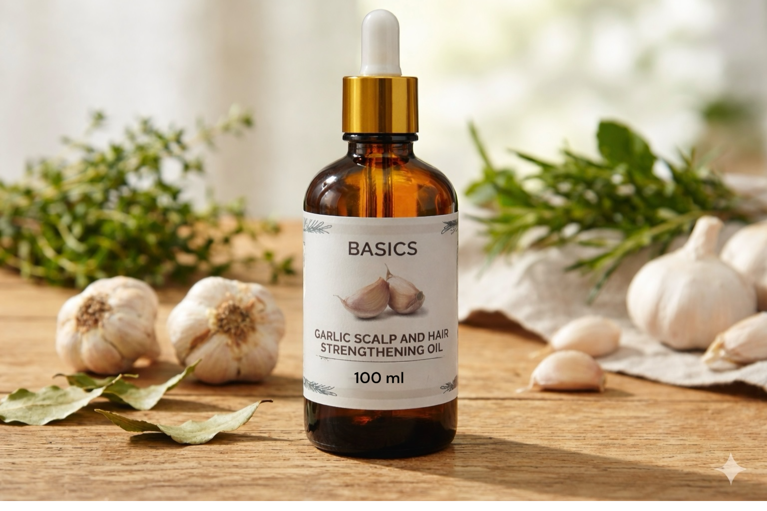Garlic scalp and hair strengthening oil